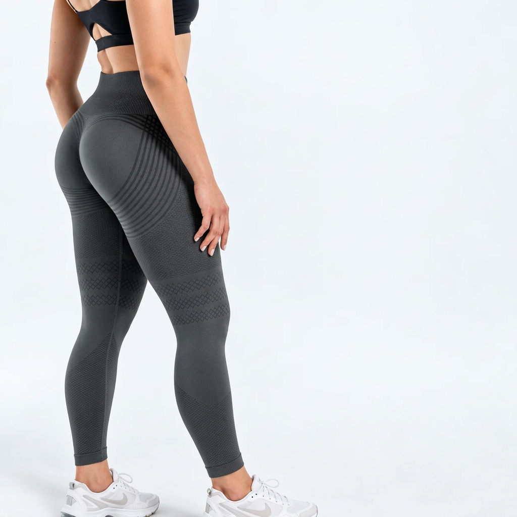 Legginsy 3D antycellulitowe – Ciemnoszare
