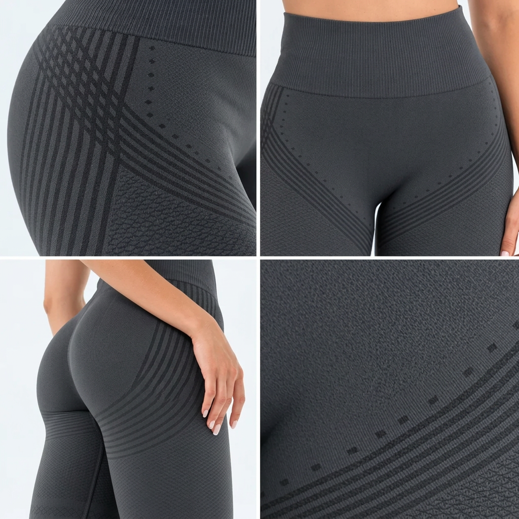 Legginsy 3D antycellulitowe – Ciemnoszare