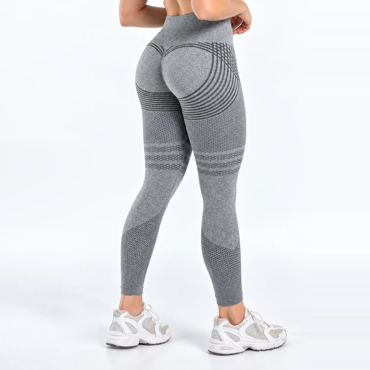 Legginsy 3D antycellulitowe – Jasnoszare