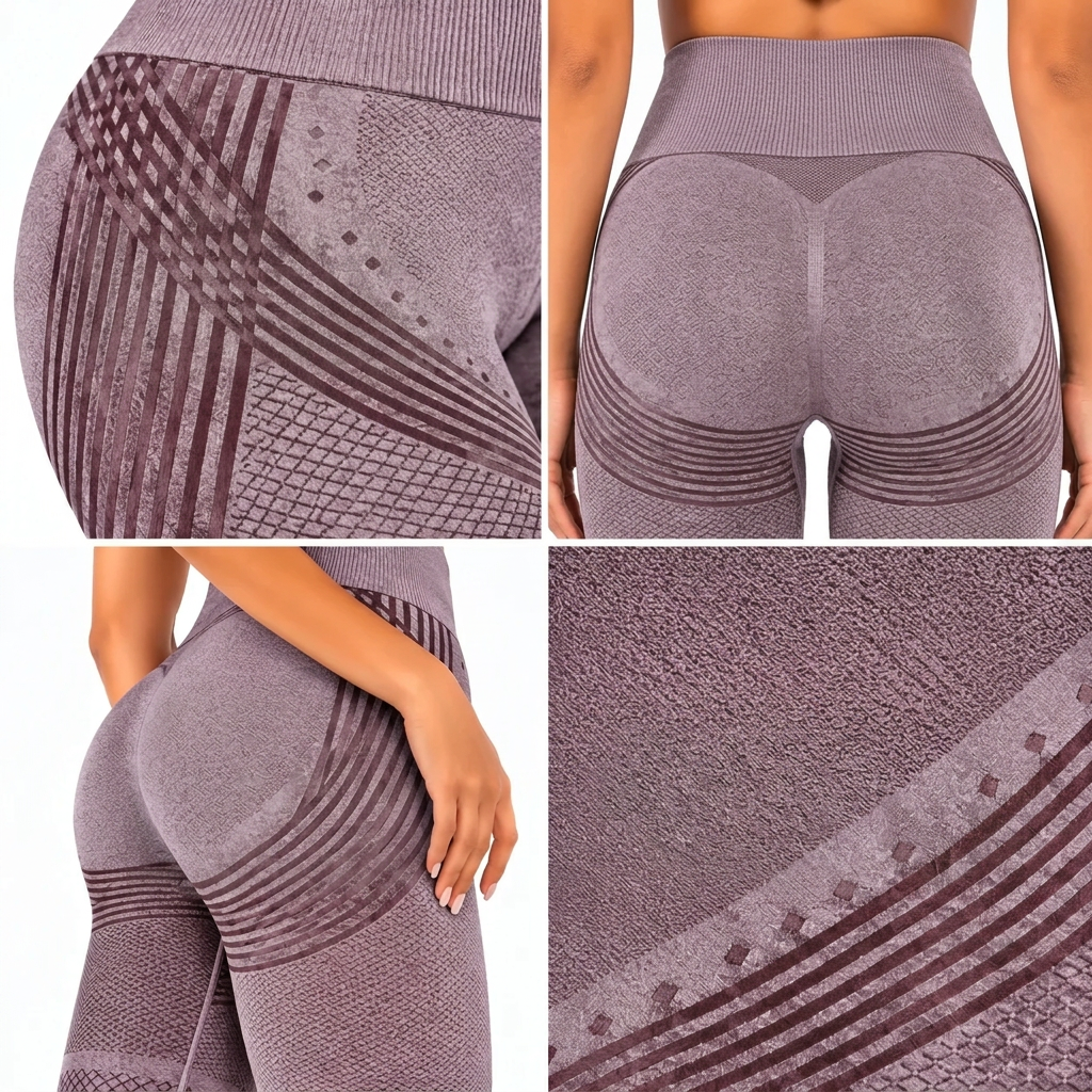Legginsy 3D antycellulitowe – Fioletowe