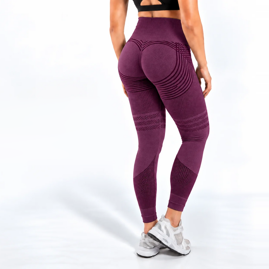 Legginsy 3D antycellulitowe – Bordowe