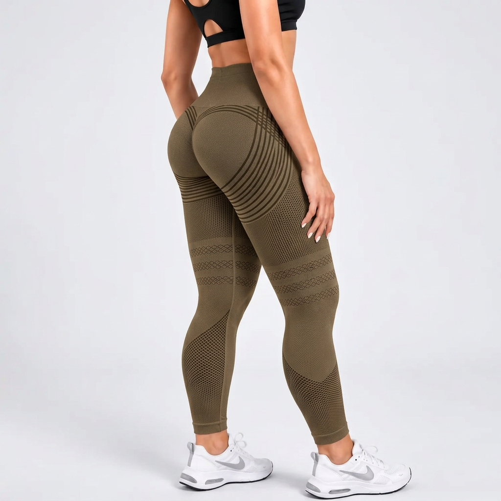 Legginsy 3D antycellulitowe – Khaki