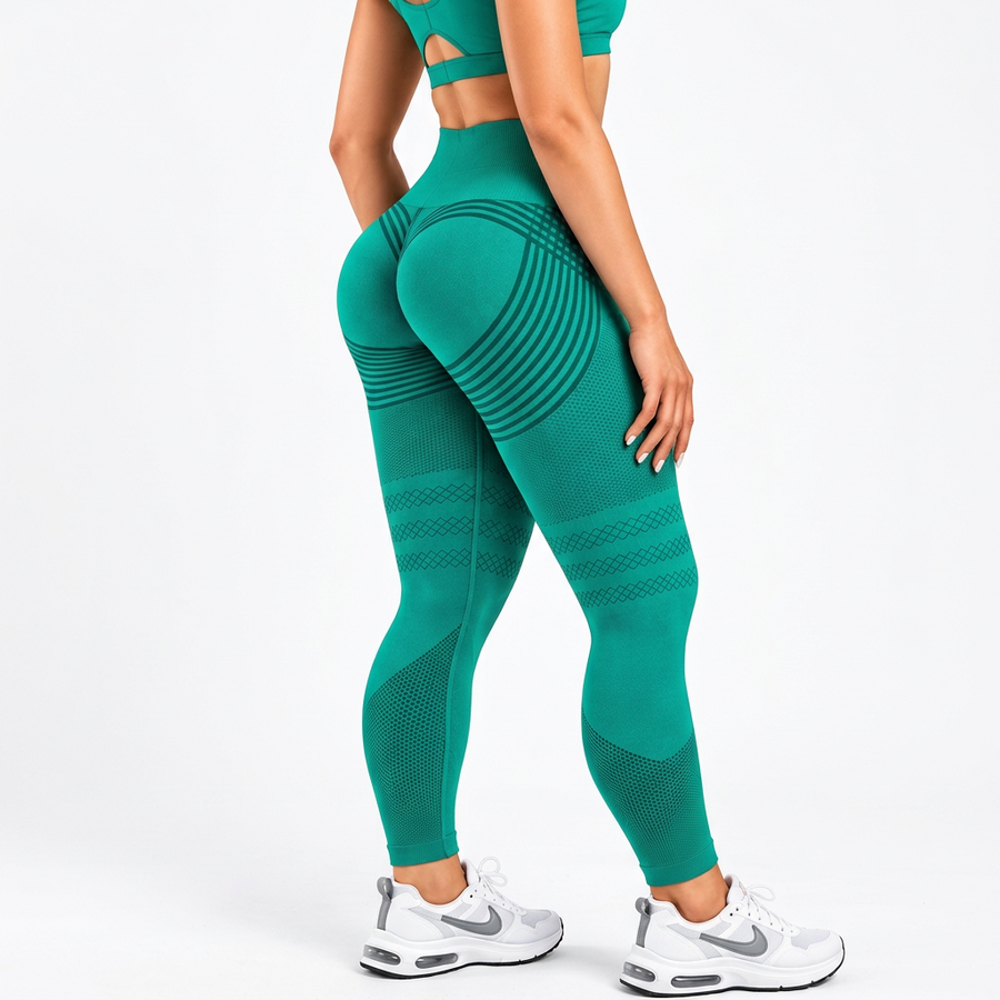 Legginsy 3D antycellulitowe – Zielone